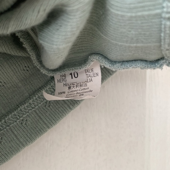 Brandi Melville. Crop top button down. XS/S blueish green color - Picture 4 of 5